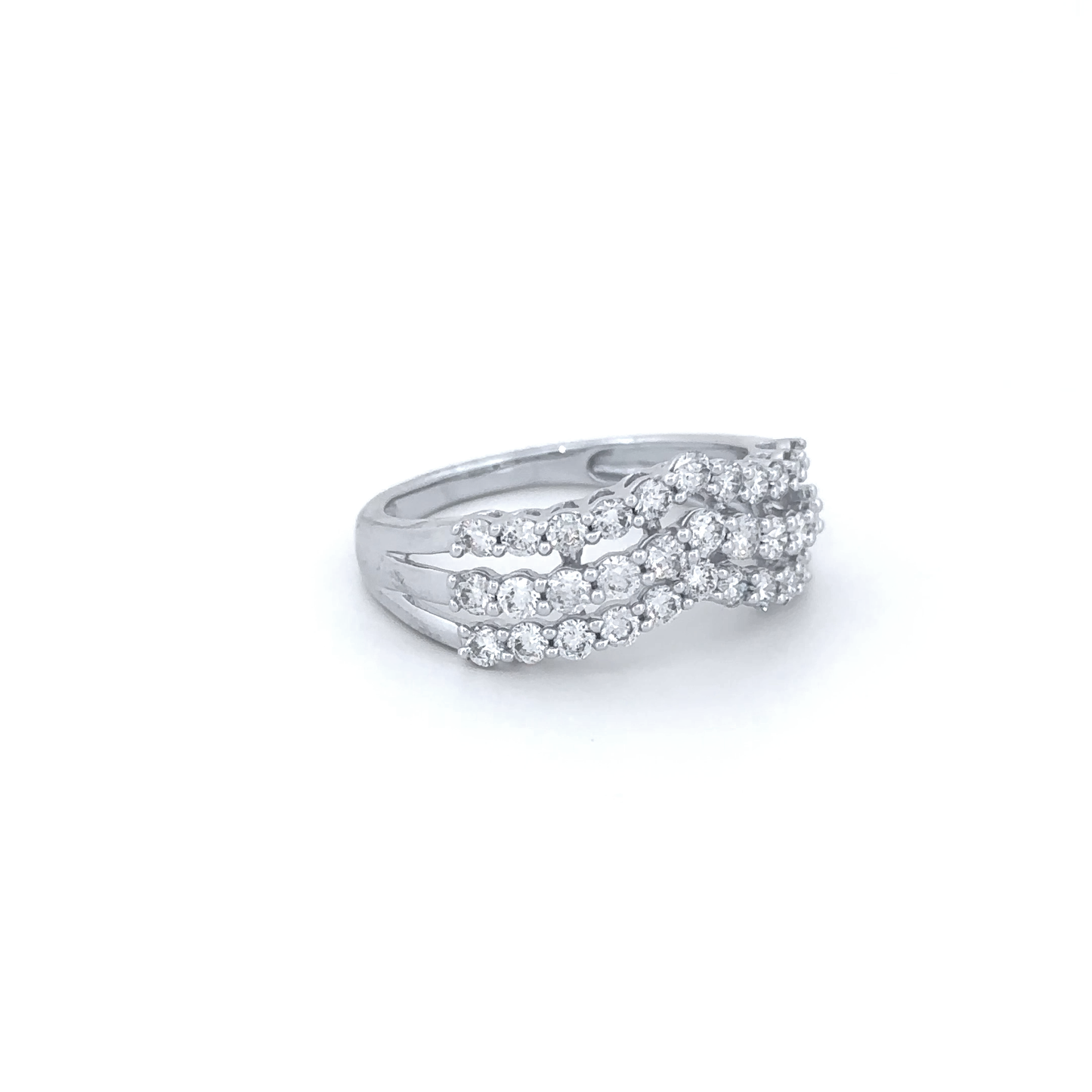 Elegant Multi-Row Diamond Ring
