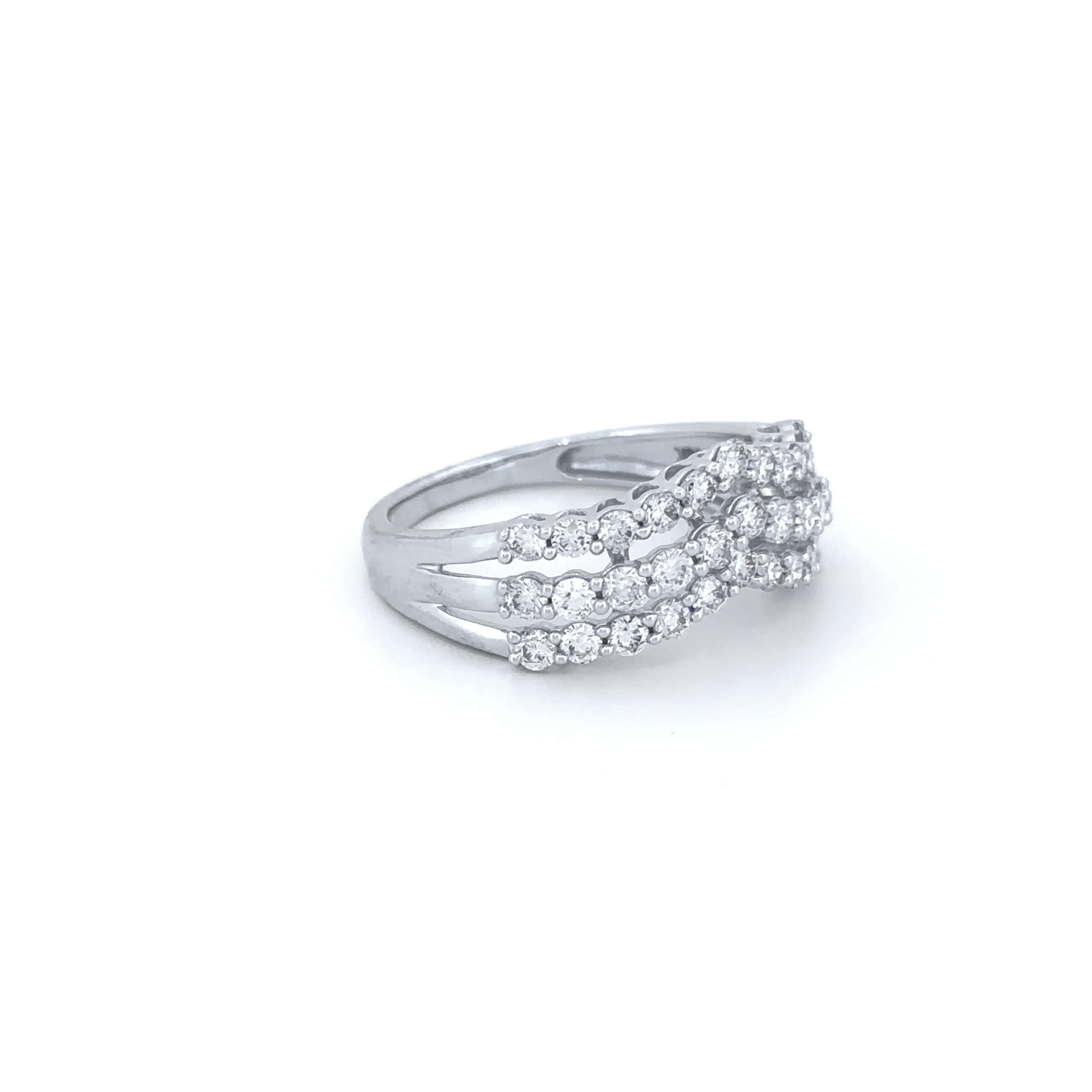 Elegant Multi-Row Diamond Ring