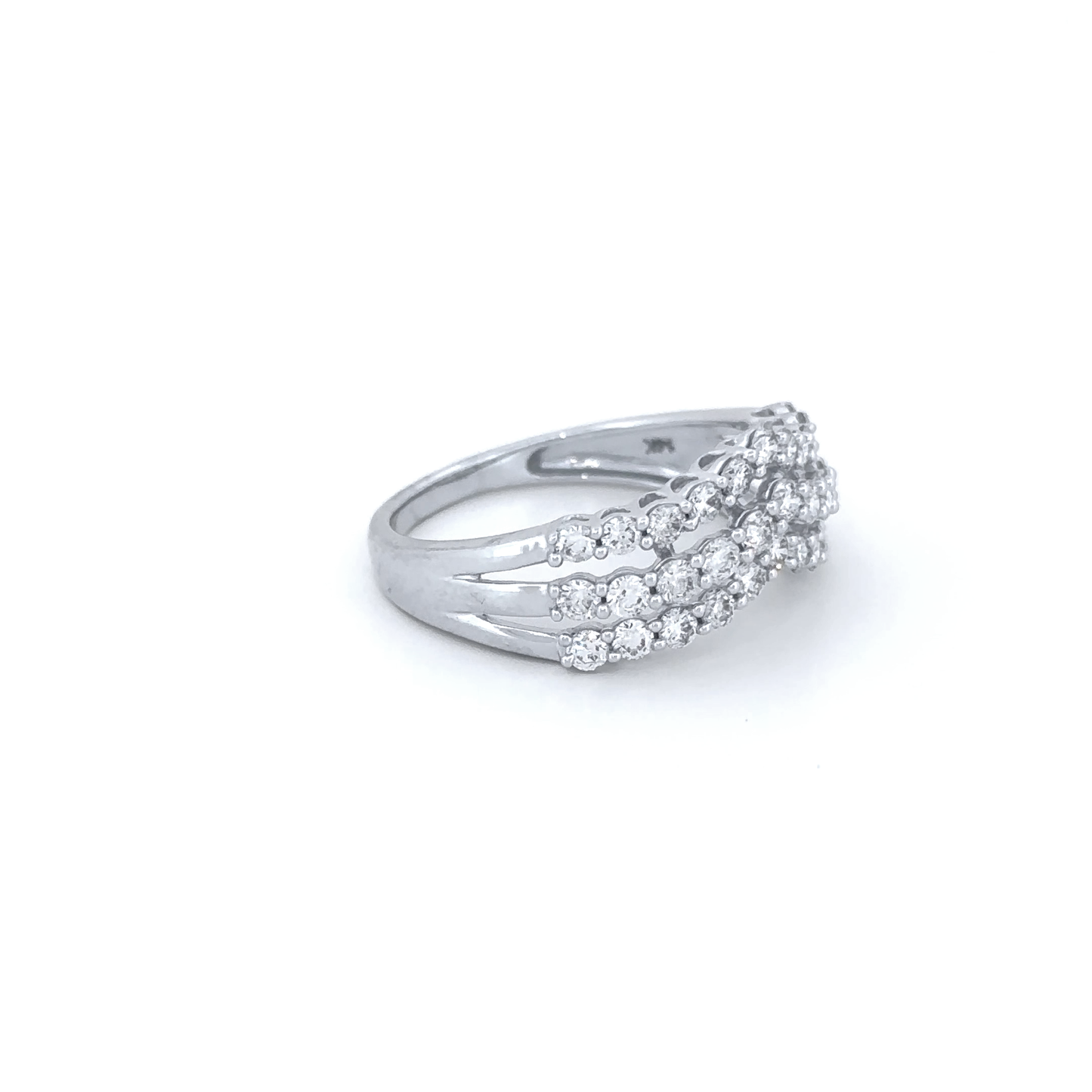 Elegant Multi-Row Diamond Ring