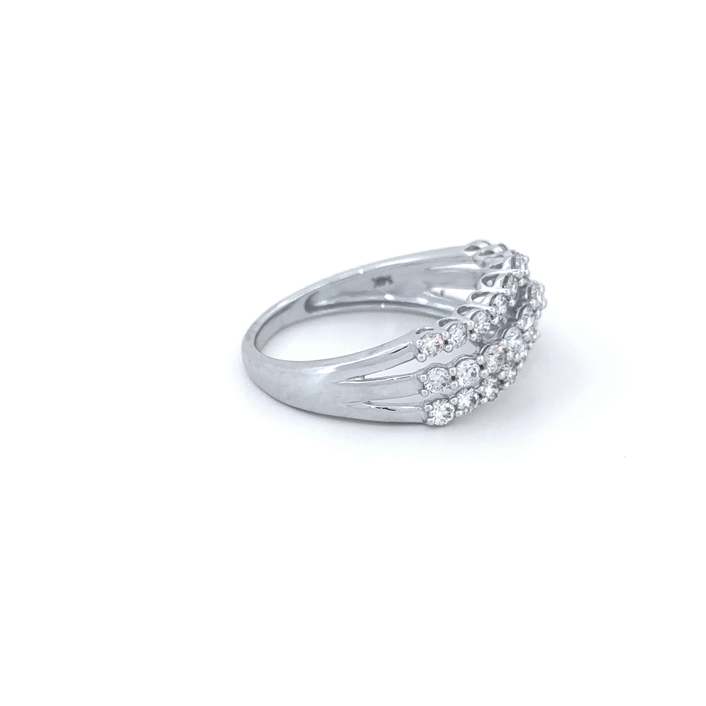 Elegant Multi-Row Diamond Ring