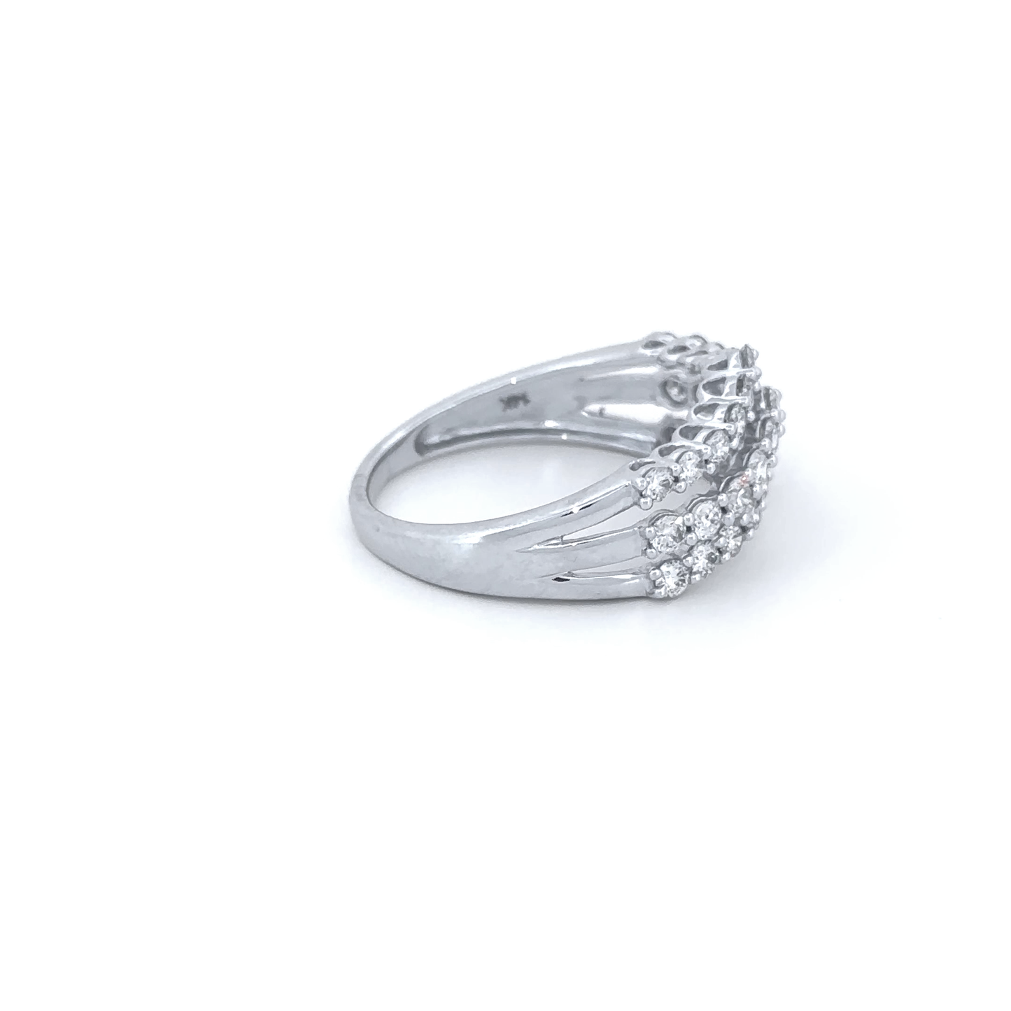 Elegant Multi-Row Diamond Ring