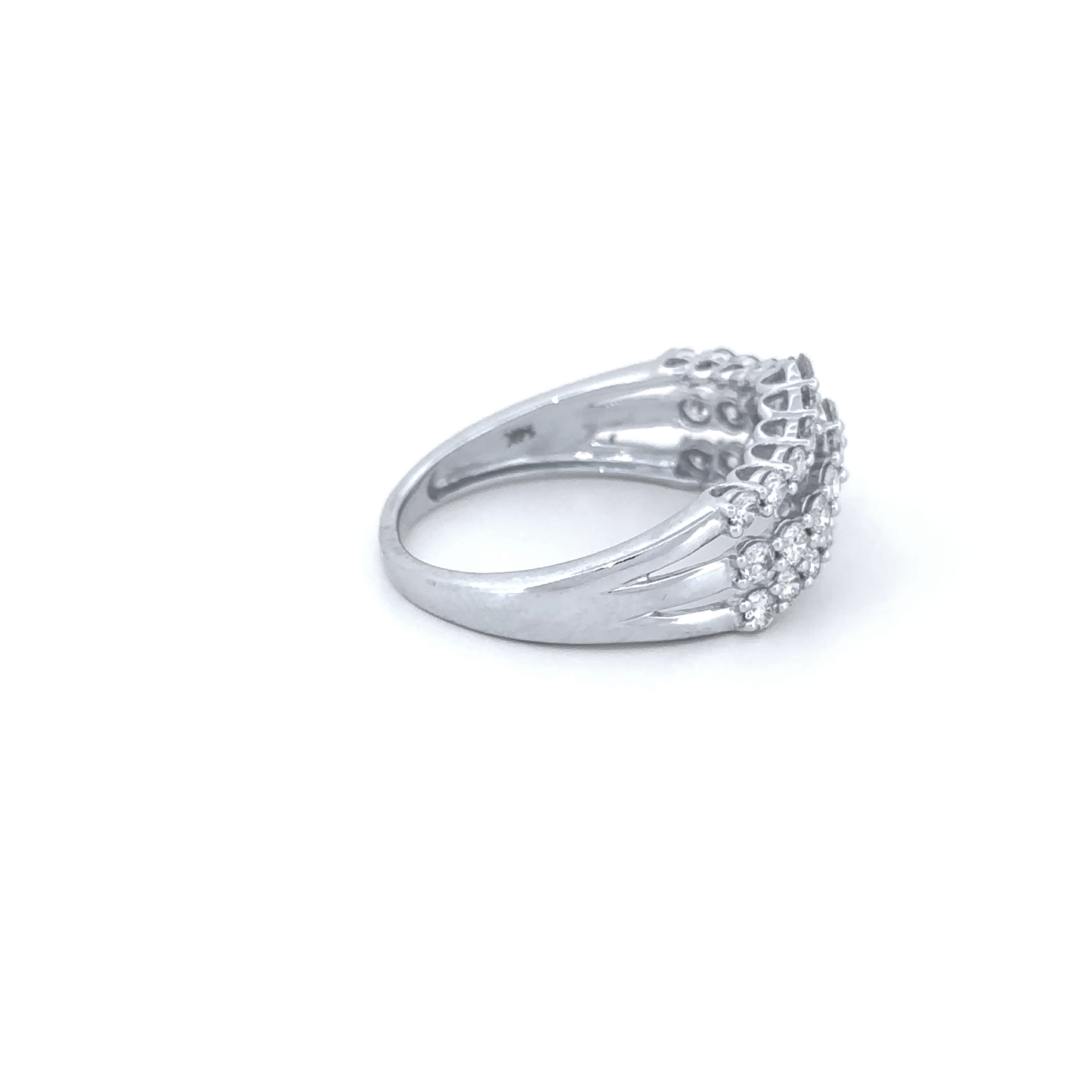 Elegant Multi-Row Diamond Ring