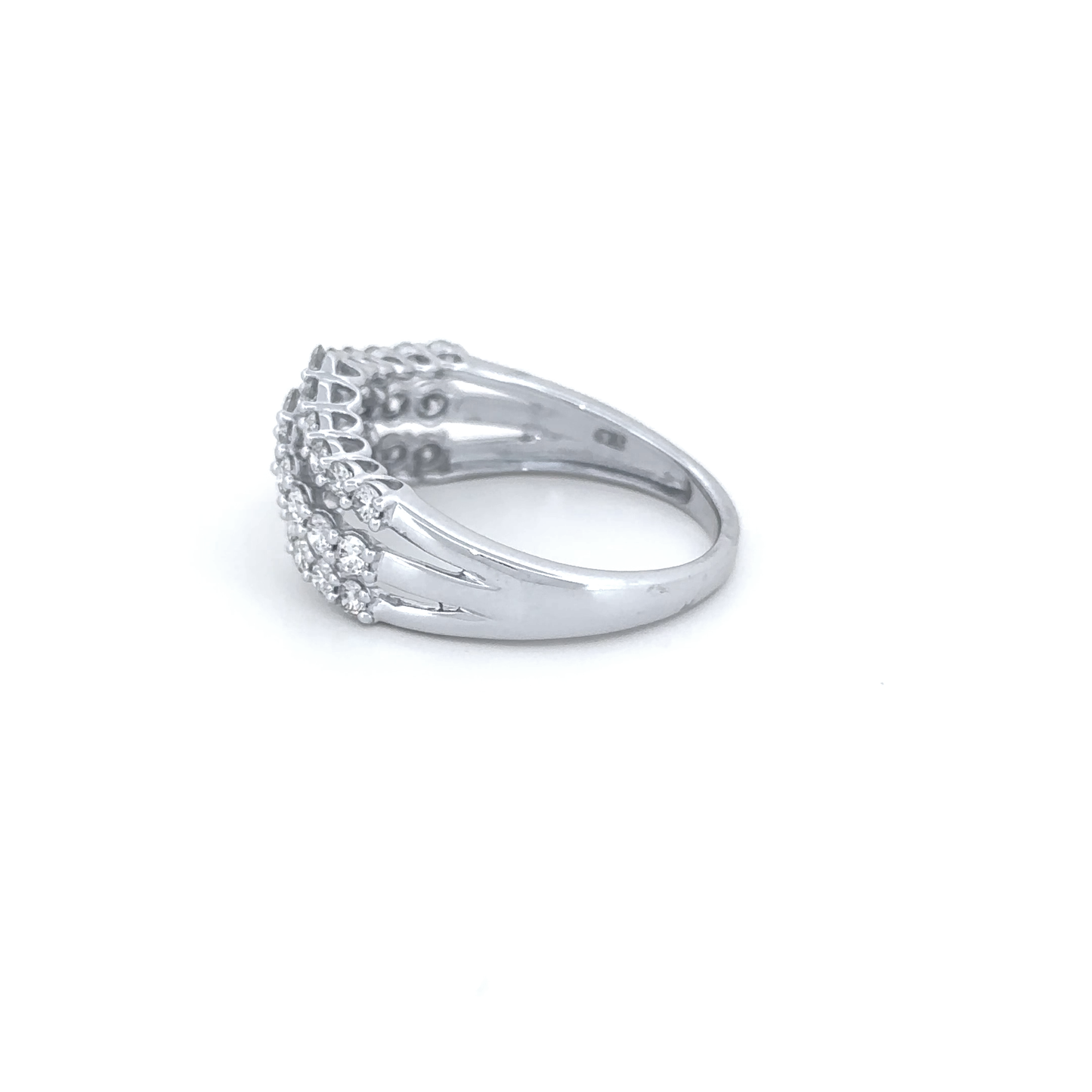Elegant Multi-Row Diamond Ring