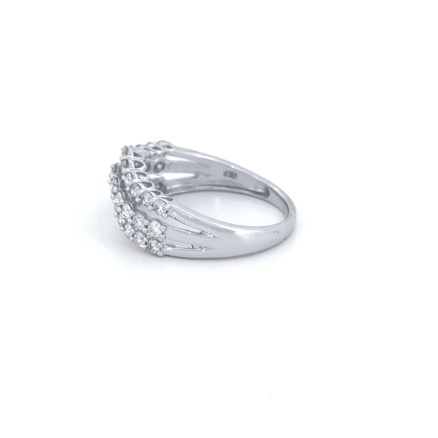 Elegant Multi-Row Diamond Ring