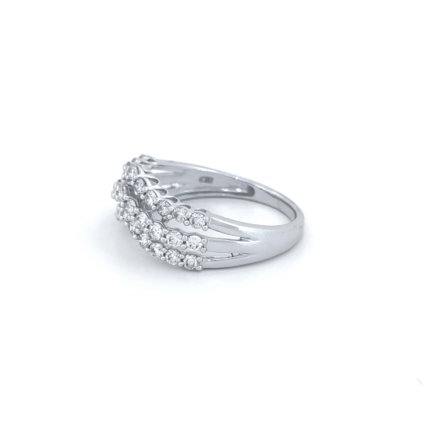 Elegant Multi-Row Diamond Ring