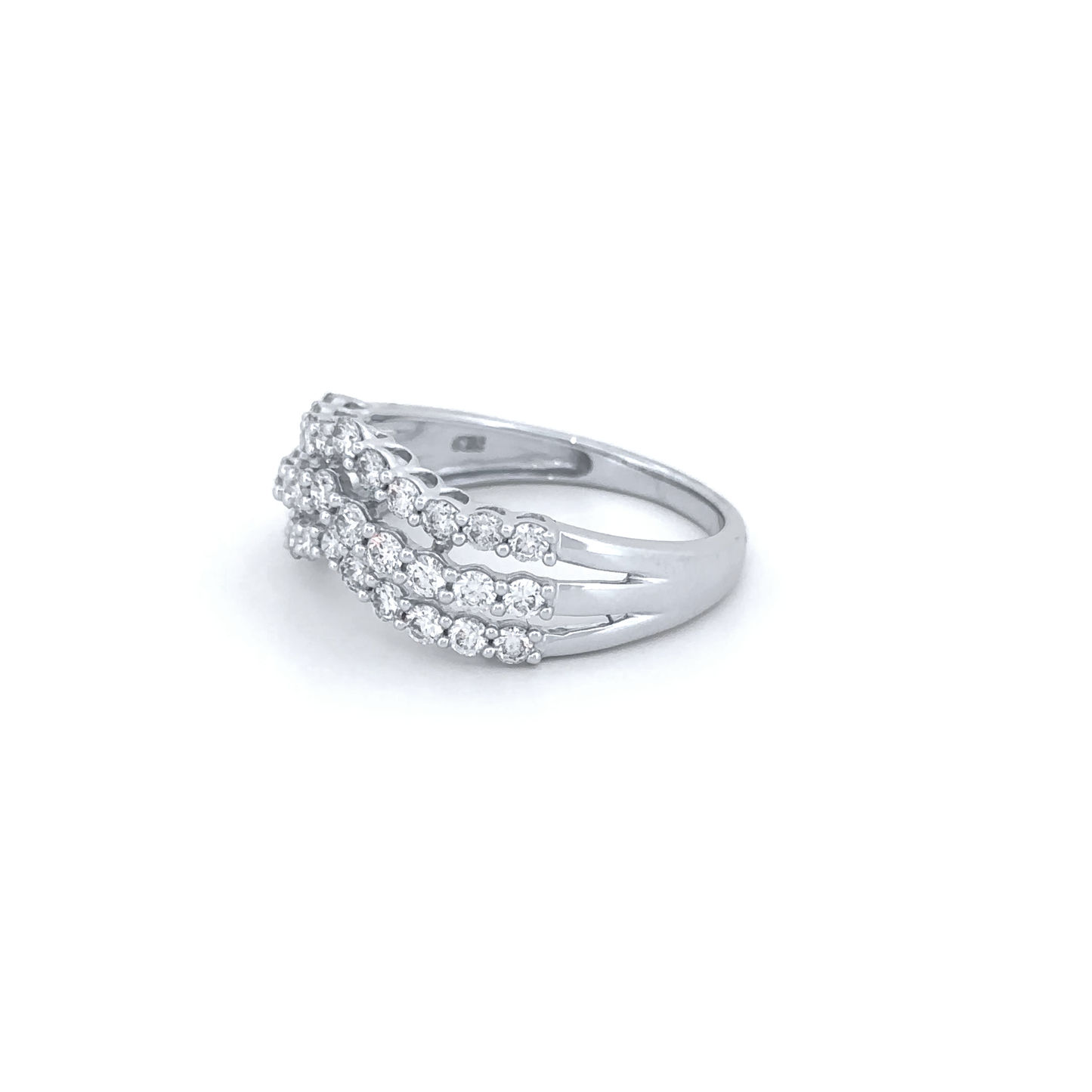 Elegant Multi-Row Diamond Ring