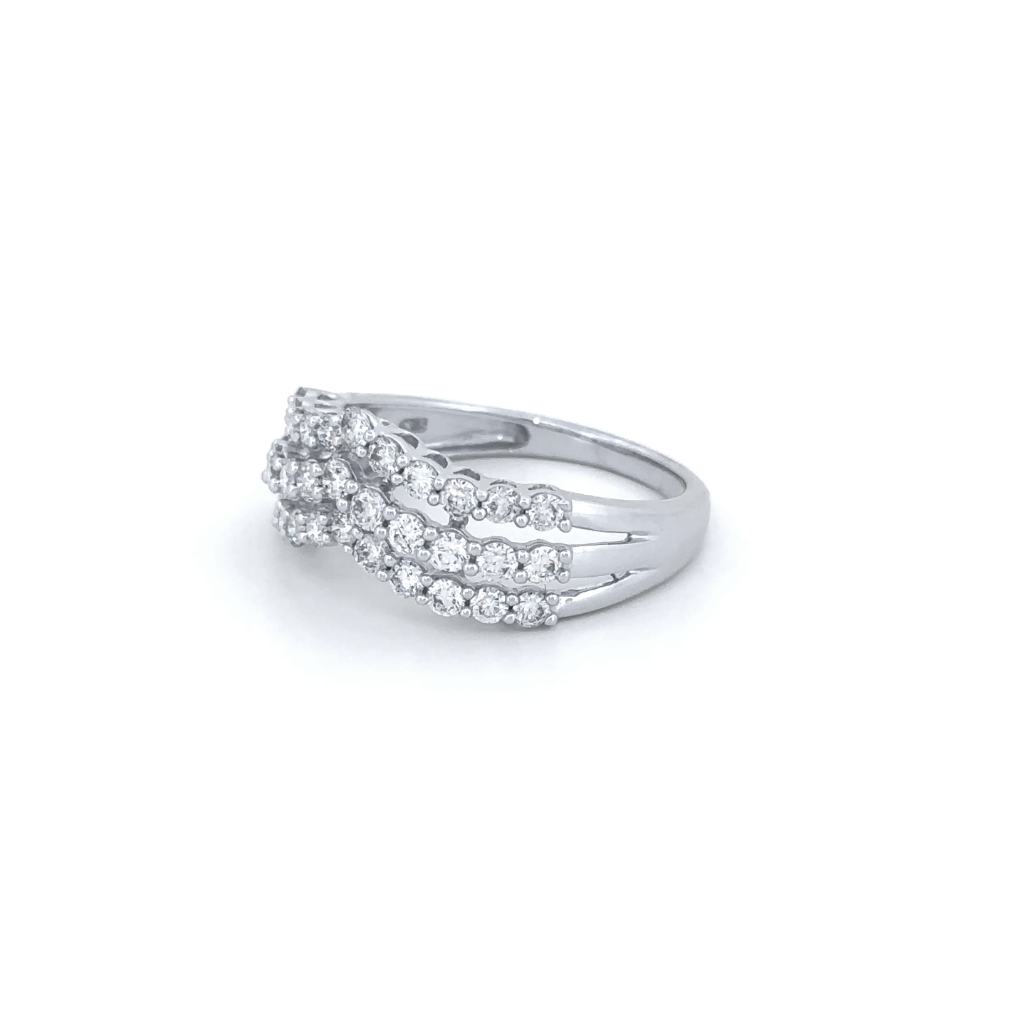 Elegant Multi-Row Diamond Ring