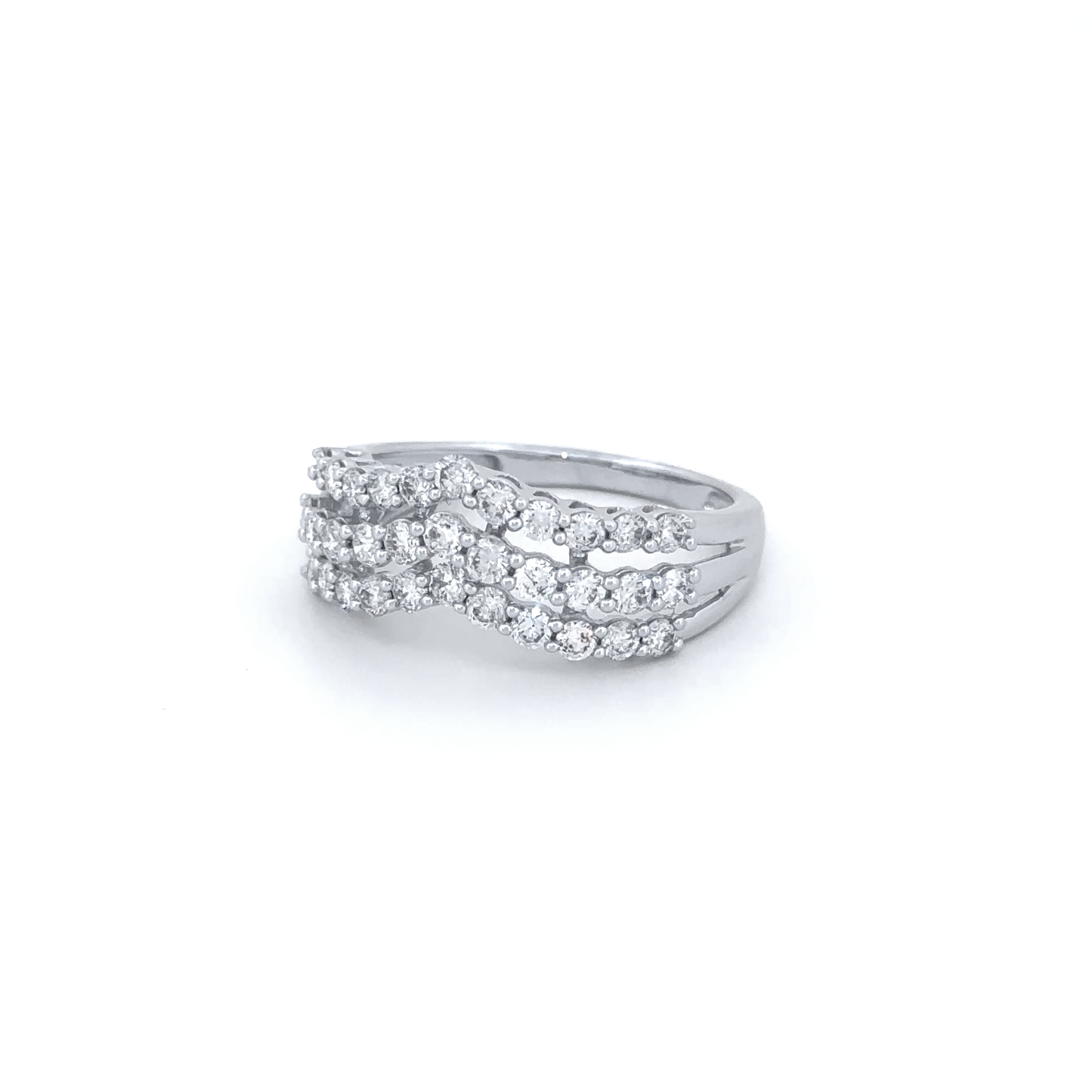 Elegant Multi-Row Diamond Ring