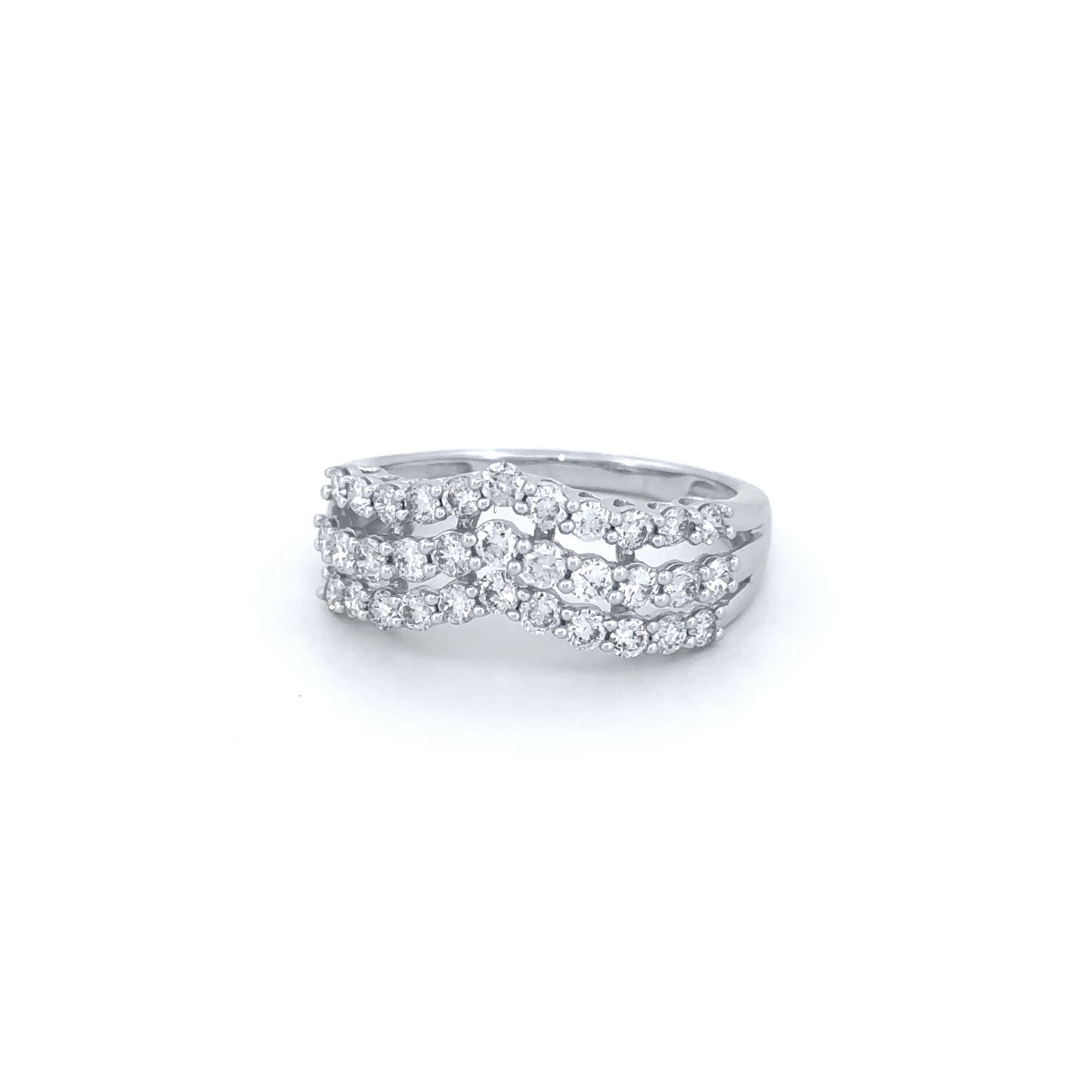 Elegant Multi-Row Diamond Ring