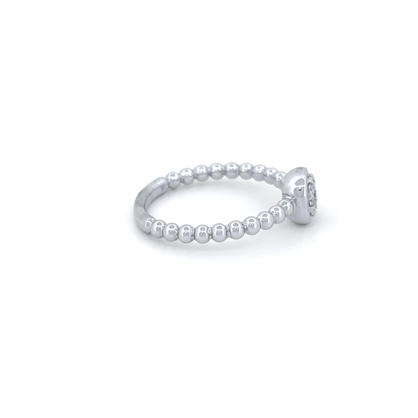 Beaded Band Diamond Ring