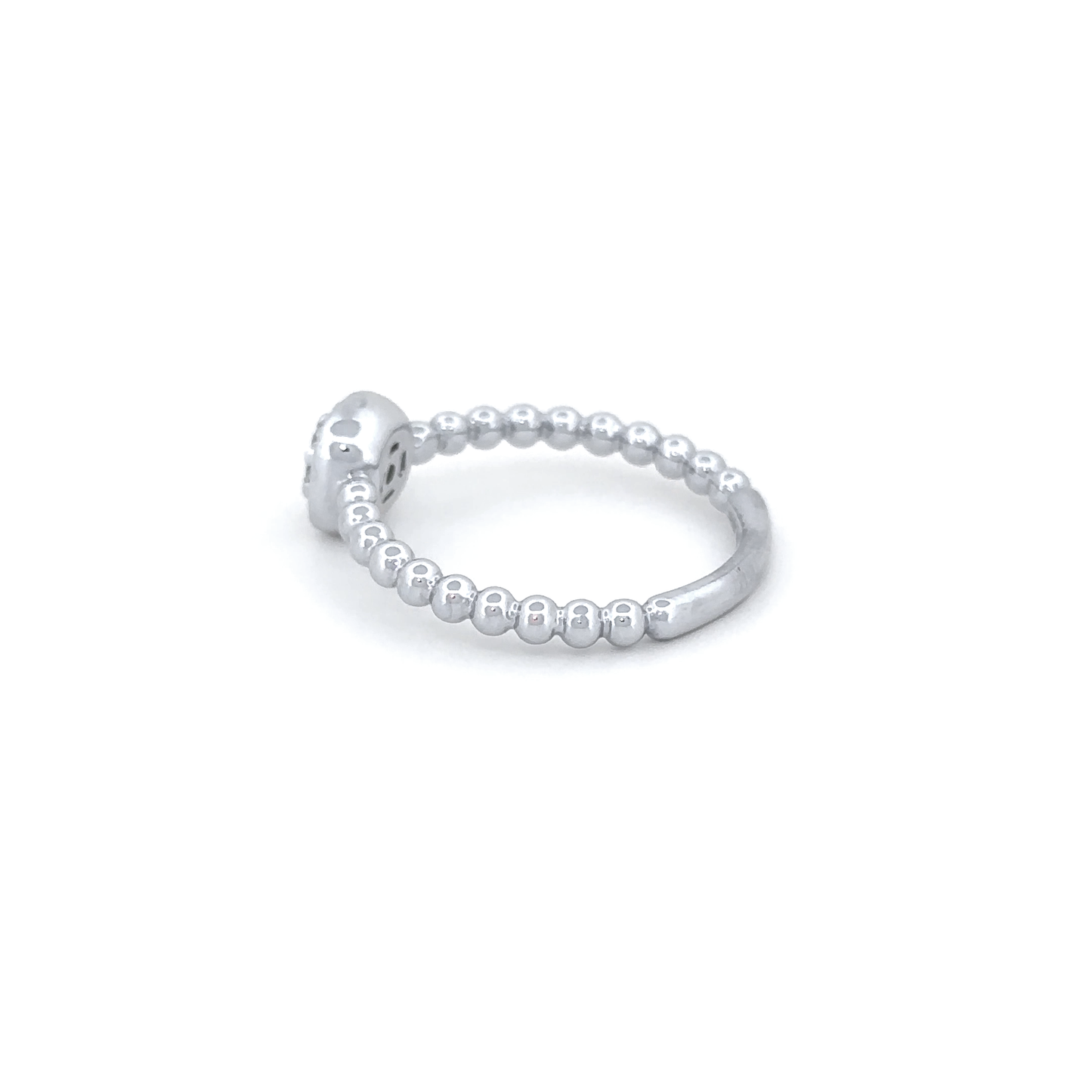 Beaded Band Diamond Ring