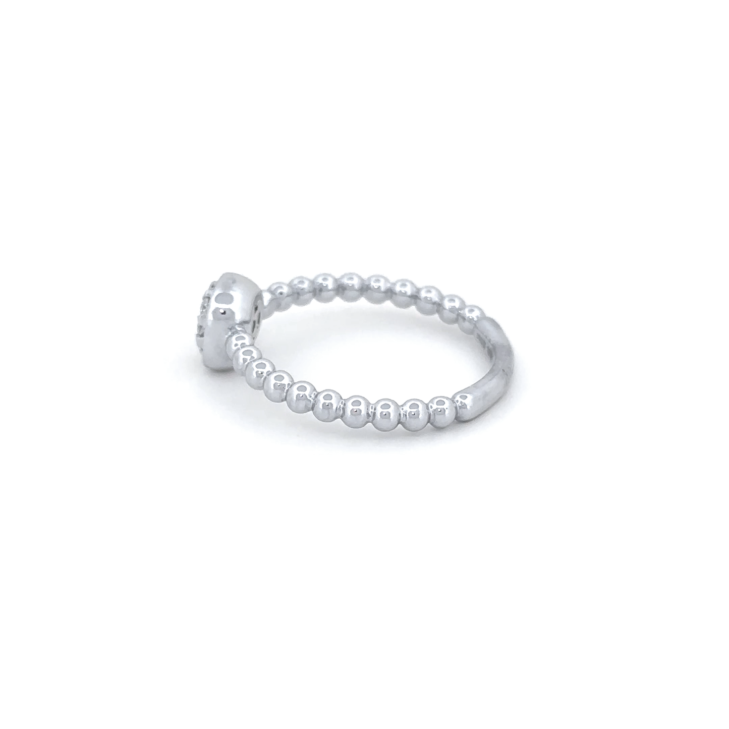 Beaded Band Diamond Ring