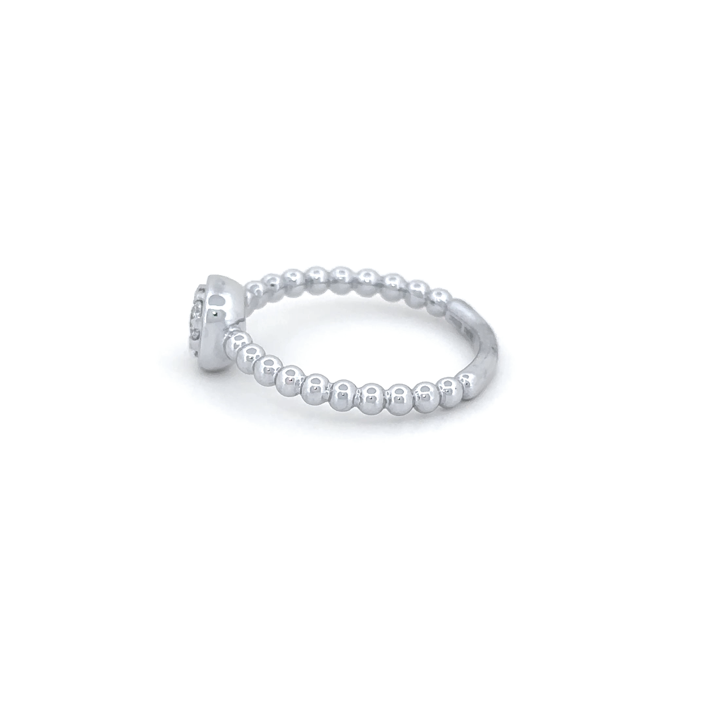 Beaded Band Diamond Ring