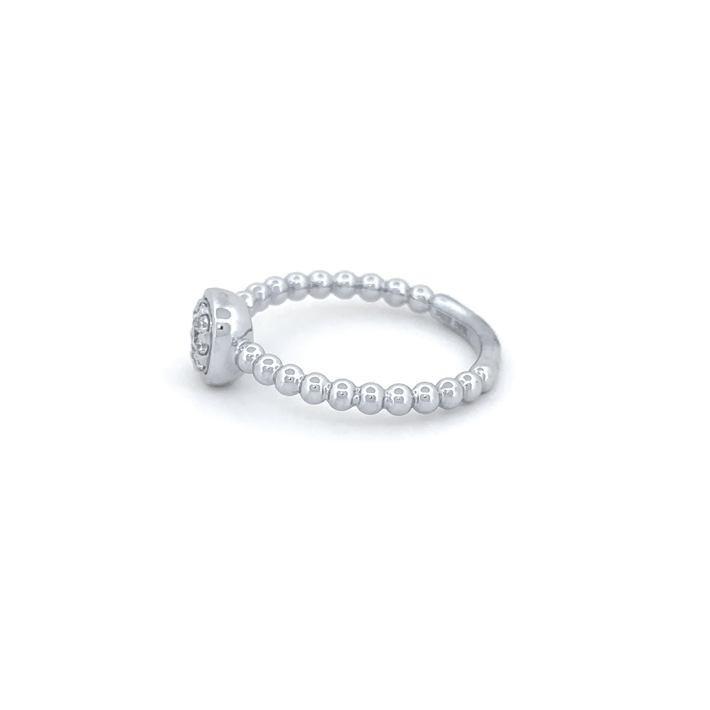 Beaded Band Diamond Ring