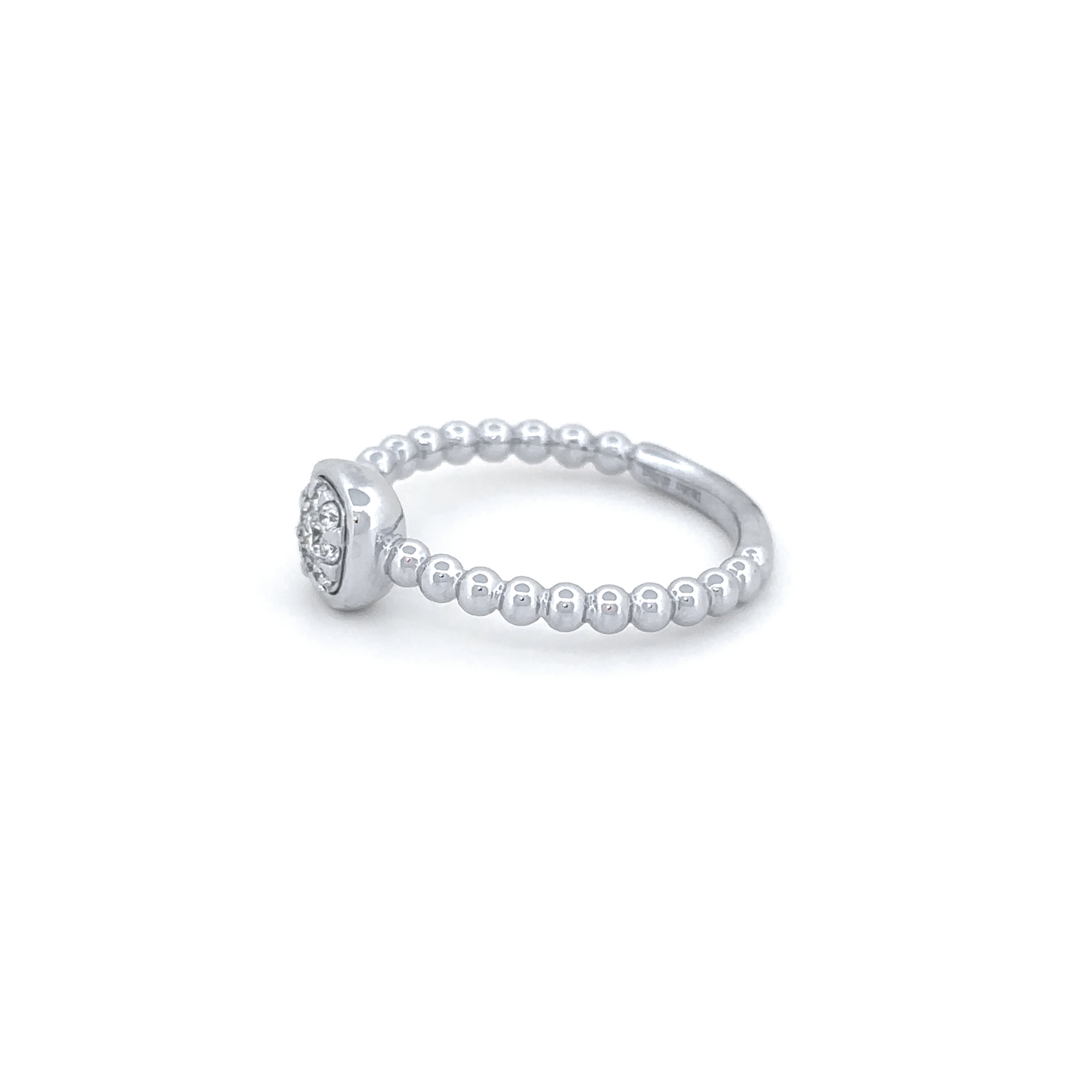 Beaded Band Diamond Ring