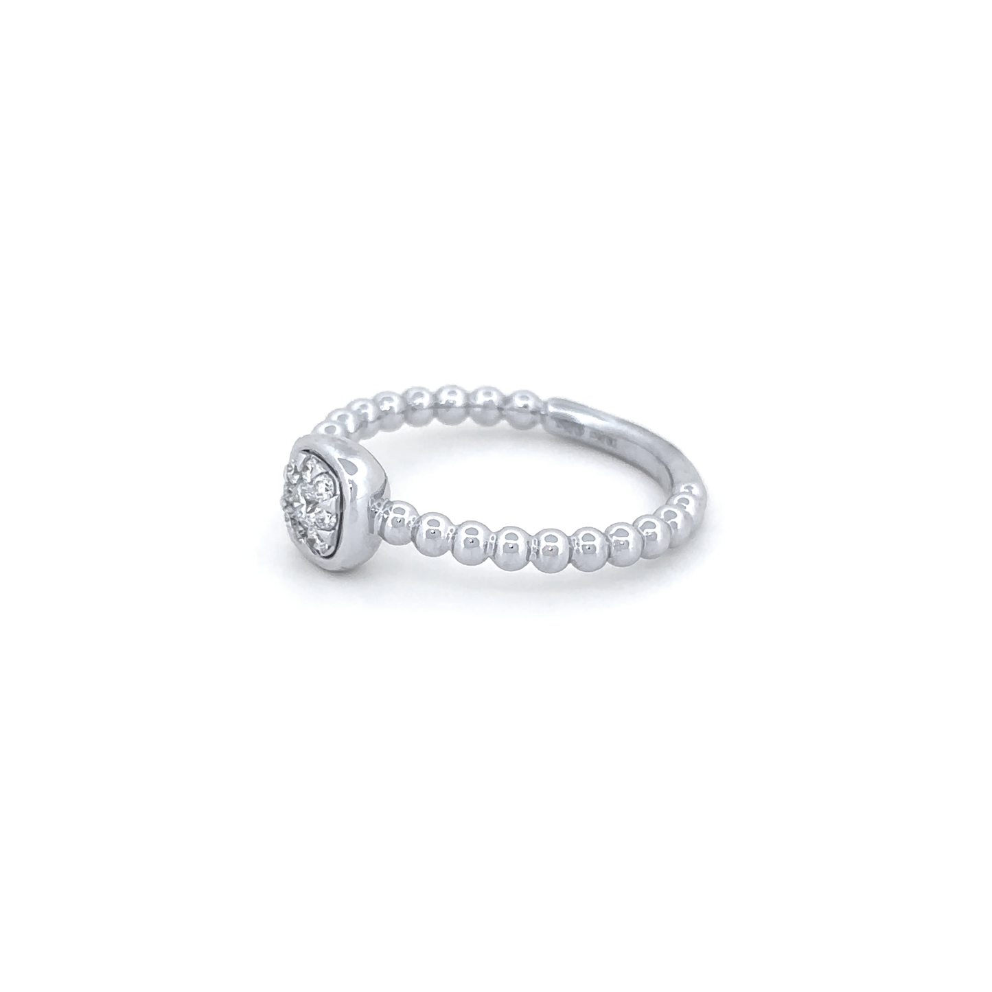 Beaded Band Diamond Ring